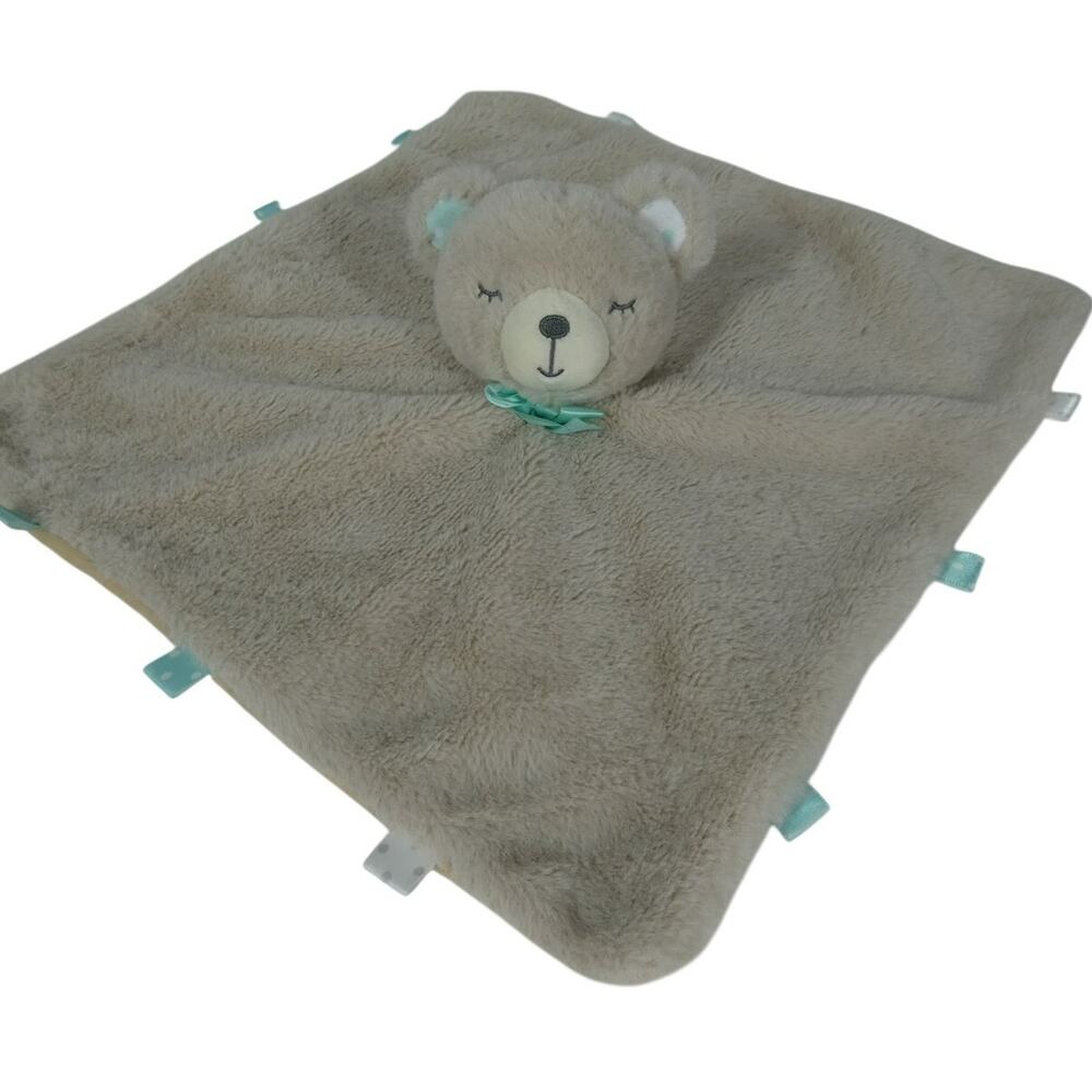 Teddy Bear Baby Lovey/Security Blanket Velour Soft Plush 14 Inches Infant Toy